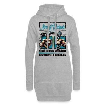 Aircraft mechanic profession saying worker - Hoodie Dress - heather grey - Front