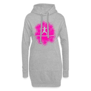 Yoga auf dem SUP – Entspannung auf dem Wasser - Hoodie-Kleid - Grau meliert - Vorne