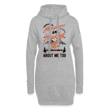 Kangourou d’Australie Kangourou d’Australie - Sweat-shirt à capuche long Femme - gris chiné - Devant