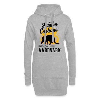 Erdferkel Human Costume Halloween Aardvark - Hoodie-Kleid - Grau meliert - Vorne