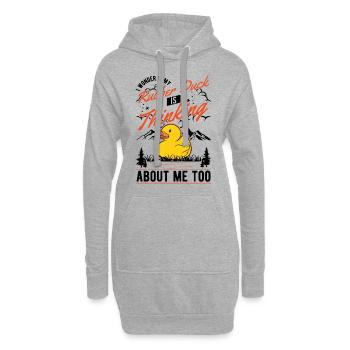 Canard en caoutchouc cadeau canard en caoutchouc canard en caoutchouc - Sweat-shirt à capuche long Femme - gris chiné - Devant