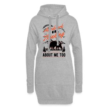 Erdferkel Geschenk Aardvark - Hoodie-Kleid - Grau meliert - Vorne