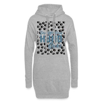 Qui va avec le chien. Propriétaire de chien.chien. - Sweat-shirt à capuche long Femme - gris chiné - Devant
