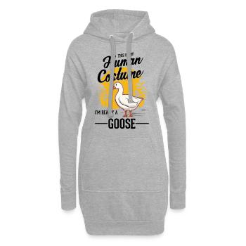 Oies Costume Humain Halloween Oie Éleveur Oie - Sweat-shirt à capuche long Femme - gris chiné - Devant