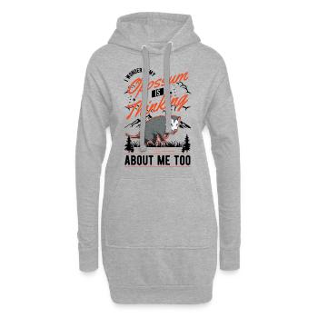Opossum cadeau opossum marsupial - Sweat-shirt à capuche long Femme - gris chiné - Devant