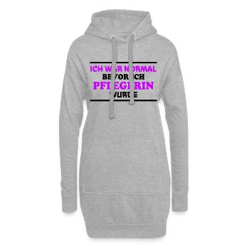 Pflegerin Spruch Pflegekraft Pflegerin Geschenk - Hoodie-Kleid - Grau meliert - Vorne