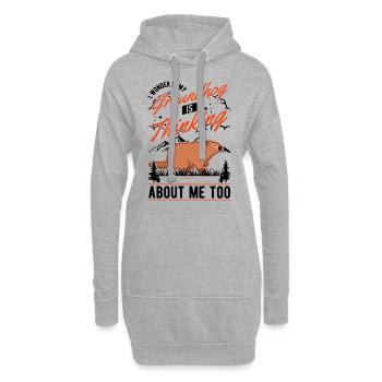 Marmotte Jour de la marmotte marmotte - Sweat-shirt à capuche long Femme - gris chiné - Devant