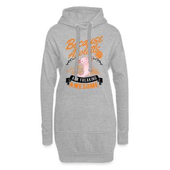 Axolotl cadeau armé amphibien - Sweat-shirt à capuche long Femme - gris chiné - Devant