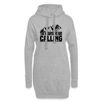 Les montagnes appellent les alpinistes - Sweat-shirt à capuche long Femme - gris chiné - Devant
