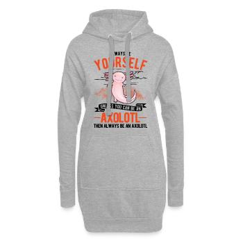 Axolotl cadeau armé amphibien - Sweat-shirt à capuche long Femme - gris chiné - Devant