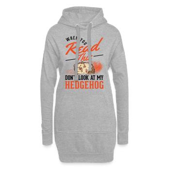 Hérisson Cadeau Hérisson épineux - Sweat-shirt à capuche long Femme - gris chiné - Devant