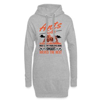 Fourmis, Fourmilière, Fourmilières, Fourmis De Feu - Sweat-shirt à capuche long Femme - gris chiné - Devant