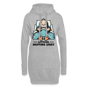 Official Napping Shirt - Hoodie-Kleid - Grau meliert - Vorne