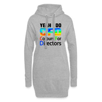 Ja ich mache CFD lustig Fluiddynamik Ingenieur - Hoodie-Kleid - Grau meliert - Vorne