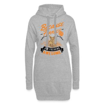 Parce que les Fennecs sont vraiment géniaux Fennek - Sweat-shirt à capuche long Femme - gris chiné - Devant