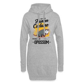 Opossum Costume Humain Possum Halloween Beutelratte - Sweat-shirt à capuche long Femme - gris chiné - Devant