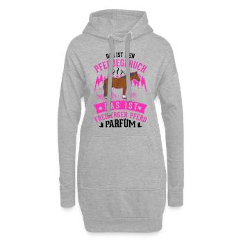 Freiberger Pferd Parfüm - Hoodie-Kleid - Grau meliert - Vorne