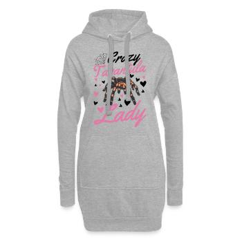 Femme tarentule folle - Sweat-shirt à capuche long Femme - gris chiné - Devant