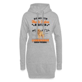 Leonberger Personal - Hoodie-Kleid - Grau meliert - Vorne