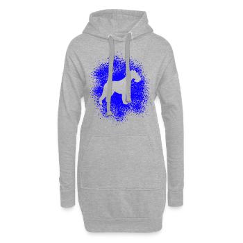 Drahthaar-Foxterrier für Hundeliebhaber - Hoodie-Kleid - Grau meliert - Vorne
