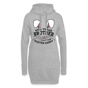 Will Trade Brother For Easter Candy - Hoodie-Kleid - Grau meliert - Vorne