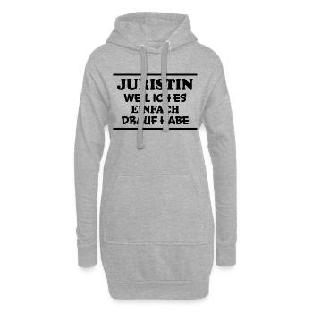 Juristin Spruch Jura Lustiges Juristin Geschenk - Hoodie-Kleid - Grau meliert - Vorne