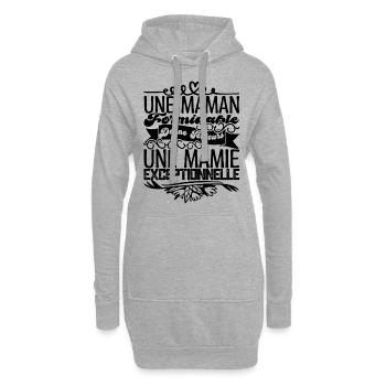 Grand-Mère Cadeau- Une Mamie Exceptionnelle. - Sweat-shirt à capuche long Femme - gris chiné - Devant