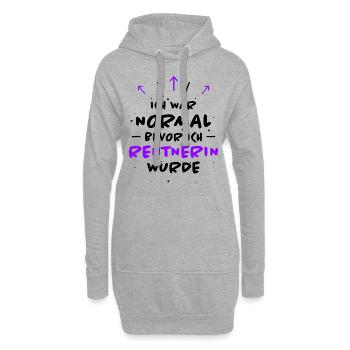 Rentnerin Spruch Ruhestand Oma Rentnerin Geschenk - Hoodie-Kleid - Grau meliert - Vorne