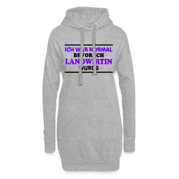 Landwirtin Spruch Fun Lustiges Landwirtin Geschenk - Hoodie-Kleid - Grau meliert - Vorne