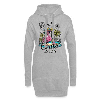 Family Cruise 2024 - Hoodie-Kleid - Grau meliert - Vorne
