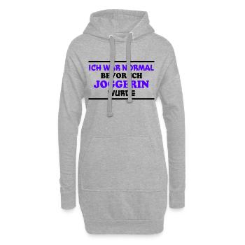 Joggerin Spruch Laufen Joggen Joggerin Geschenk - Hoodie-Kleid - Grau meliert - Vorne
