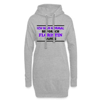 Floristin Spruch Floristik Witz Floristin Geschenk - Hoodie-Kleid - Grau meliert - Vorne