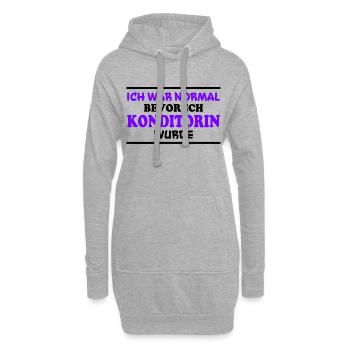 Konditorin Spruch Backen Witz Konditorin Geschenk - Hoodie-Kleid - Grau meliert - Vorne
