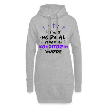 Konditorin Spruch Backen Witz Konditorin Geschenk - Hoodie-Kleid - Grau meliert - Vorne