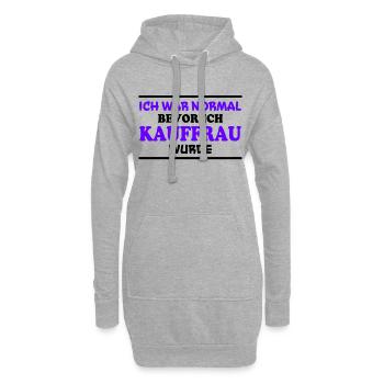 Kauffrau Spruch Verkäuferin Witz Kauffrau Geschenk - Hoodie-Kleid - Grau meliert - Vorne