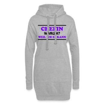 Chefin Spruch Familie Beruf Lustig Chefin Geschenk - Hoodie-Kleid - Grau meliert - Vorne
