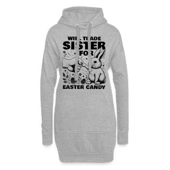 Will Trade Sister For Easter Candy - Hoodie-Kleid - Grau meliert - Vorne
