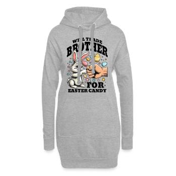 Will Trade Brother For Easter Candy - Hoodie-Kleid - Grau meliert - Vorne