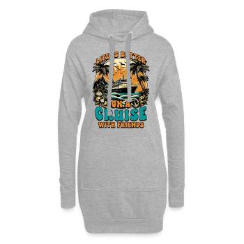 Life Is Better On A Cruise With Friends - Hoodie-Kleid - Grau meliert - Vorne