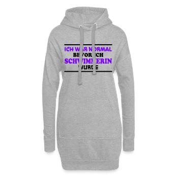 Schwimmerin Spruch Schwimmen Schwimmerin Geschenk - Hoodie-Kleid - Grau meliert - Vorne