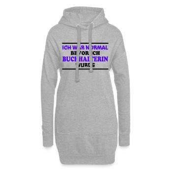 Buchhalterin Spruch Lustiges Buchhalterin Geschenk - Hoodie-Kleid - Grau meliert - Vorne