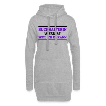 Buchhalterin Spruch Lustiges Buchhalterin Geschenk - Hoodie-Kleid - Grau meliert - Vorne