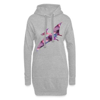 Flugsaurier Weltraum Dinosaurier Dino Pterosauria - Hoodie-Kleid - Grau meliert - Vorne