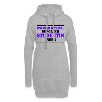Studentin Spruch Universität Studentin Geschenk - Hoodie-Kleid - Grau meliert - Vorne