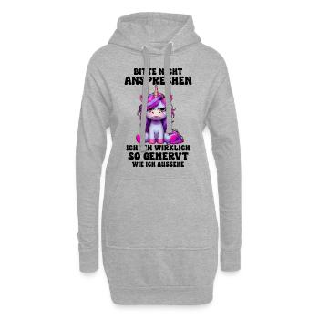 Bitte Nicht Ansprechen Ich Bin Wirklich So Genervt - Hoodie-Kleid - Grau meliert - Vorne