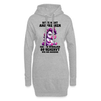 Bitte Nicht Ansprechen Ich Bin Wirklich So Genervt - Hoodie-Kleid - Grau meliert - Vorne