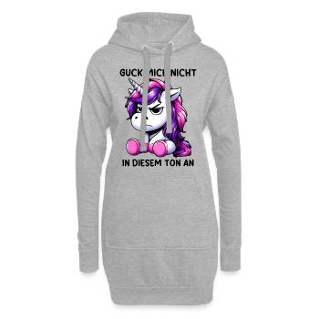 Ne me regarde pas sur ce ton - Sweat-shirt à capuche long Femme - gris chiné - Devant