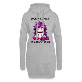 Ne me regarde pas sur ce ton - Sweat-shirt à capuche long Femme - gris chiné - Devant