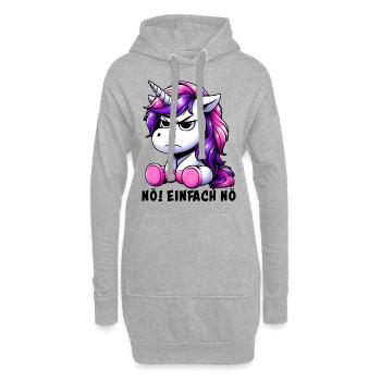 Non, juste Pas du tout - Sweat-shirt à capuche long Femme - gris chiné - Devant