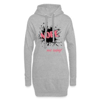 Nope not today - Hoodie-Kleid - Grau meliert - Vorne
